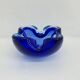 Mid-century design set of 6 blue Murano glass bowls, 1970s