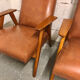 Pair of armchairs Scandinavian design feet compass vintage period 1960s