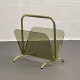 Porte revue en laiton et verre