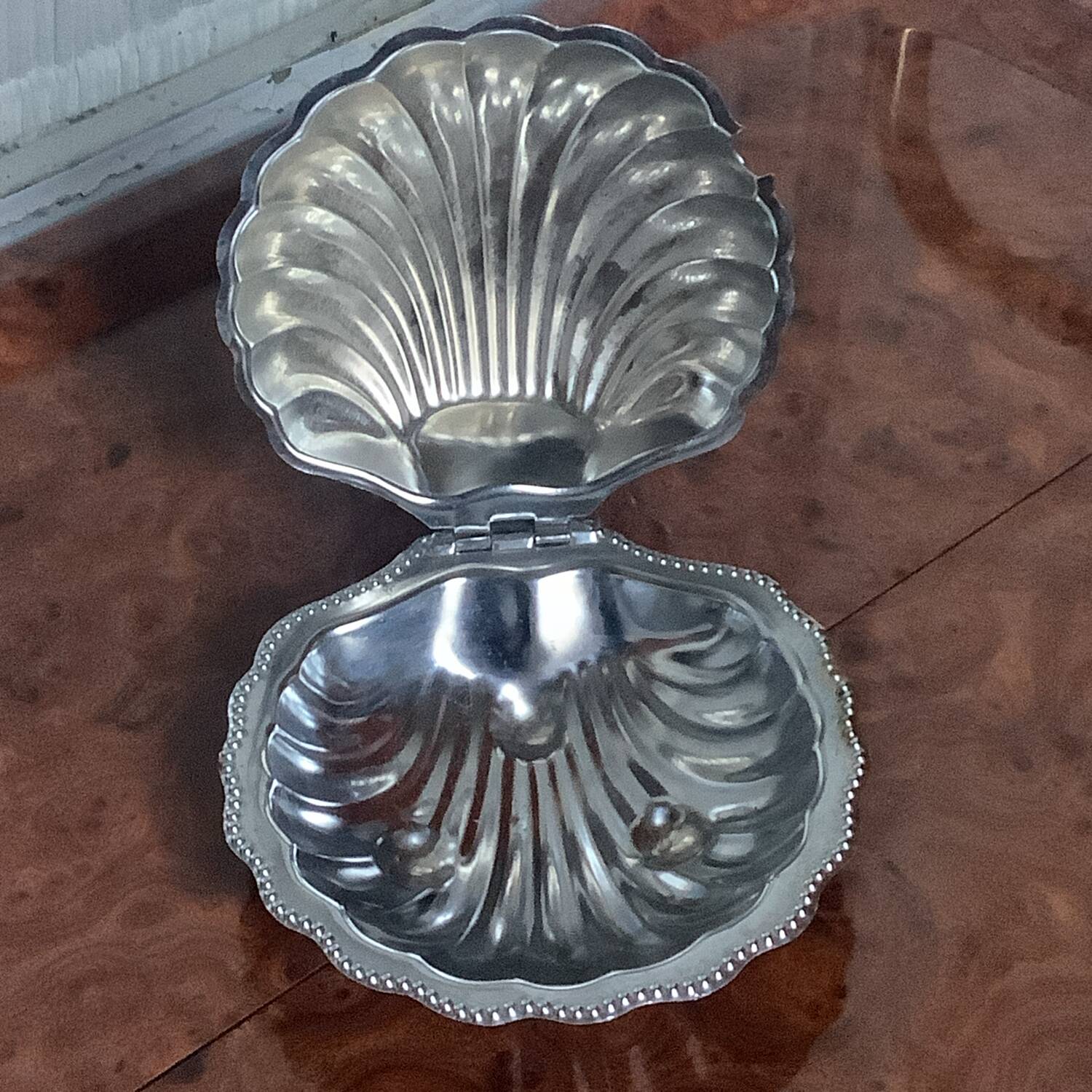 Silver Shell Butter Dish