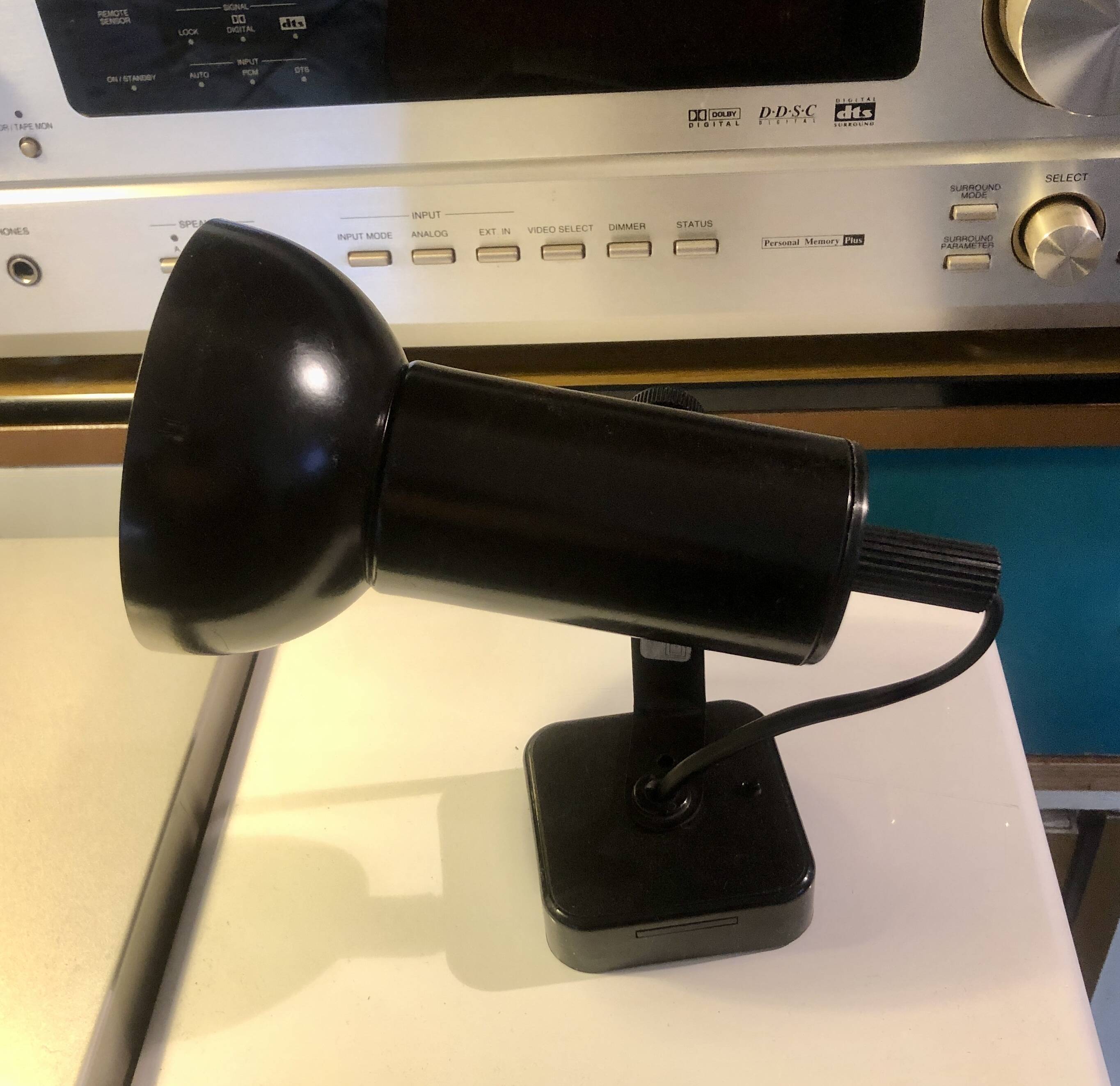 Black lacquered metal spotlight