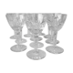 Suite of 11 glasses on foot for the drop liqueur in glass cisele