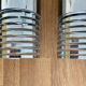 Pair of vintage wall lamps "Spring", chromed metal, France 1970