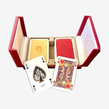 Écrin avec 2 jeux de cartes de luxe Cartier