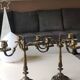 Pair of 3-arm curved chandeliers. Baroque/Rocaille style.