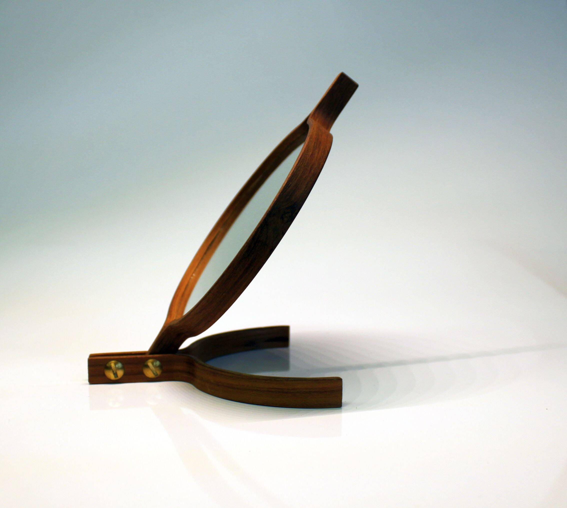 Teak mirror by Bech & Starup for Den Permanent Copenhagen, 1960.