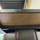Vintage octagonal black wooden table - foldable