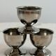 Lot de 3 coquetiers en inox