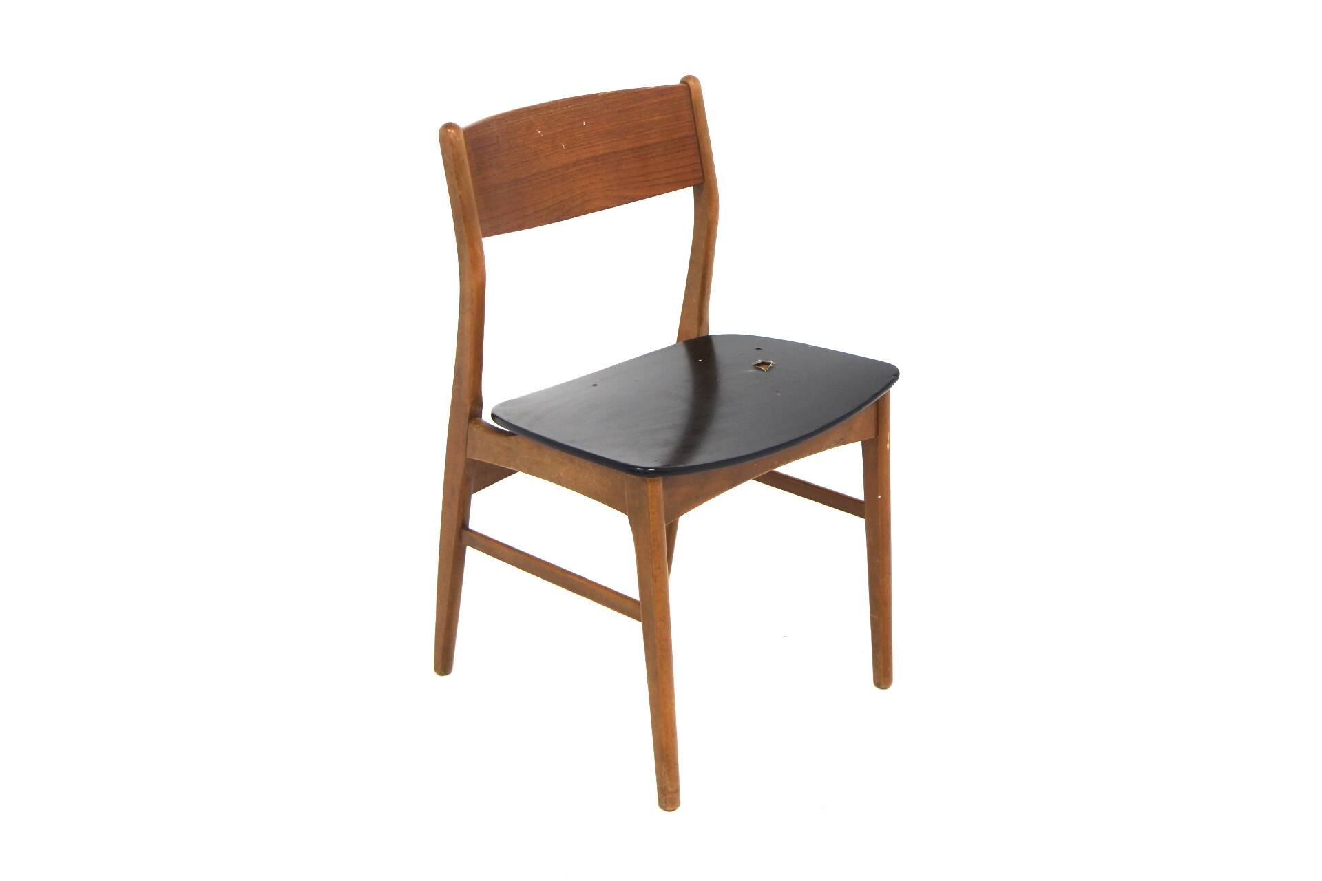 Chaise scandinave en teck en skaï, Danemark, 1960