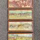 Lot 4 antique prints 1930 art deco signed Harry Eliott hunting scenes