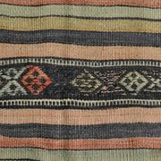 Tapis Kilim à rayures rouges et vertes, 130 x 205 cm