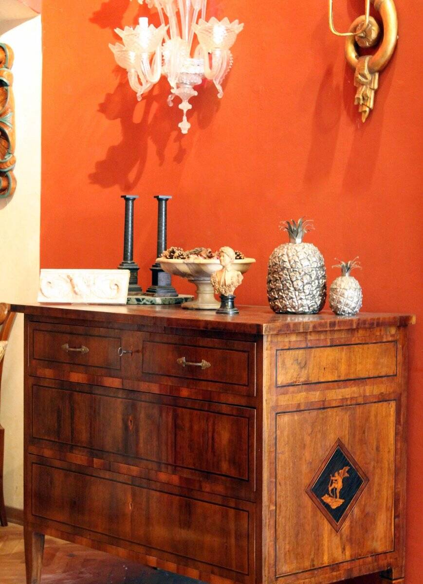 Mid-Century Modern Italian Silvered Pineapple Ice Bucket and Sugar Bowl, 1970s, Set of 2