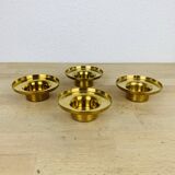4 bougeoirs laiton doré