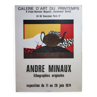 André Minaux Exhibition poster 1974