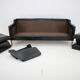 1980s Black Leather 3-Seater Sofa by Stouby, Denmark