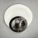 Pair of Italian Space Age Chrome and White Wall Lights, 1970s