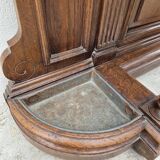 Cloakroom Napoleon III coat rack 19th in solid oak