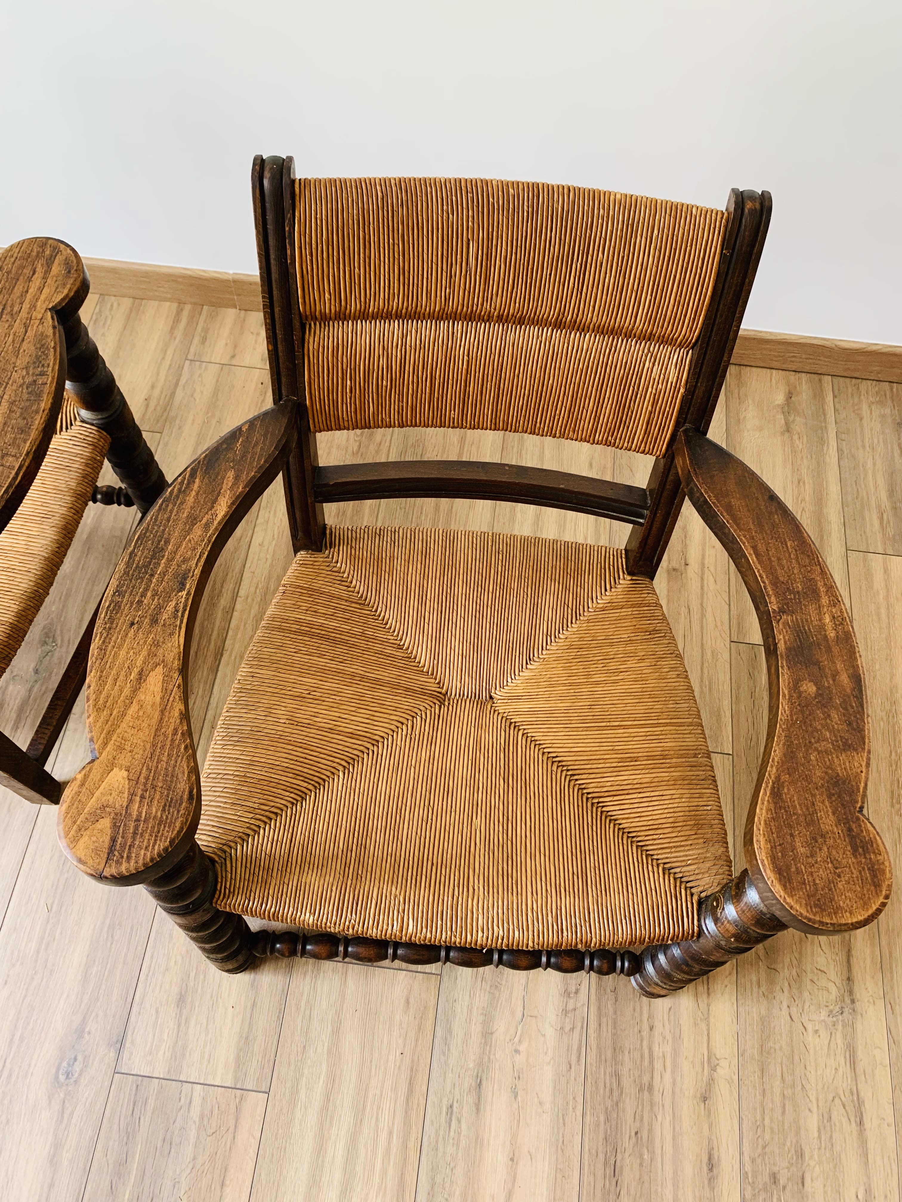 Pair of mulched armchairs