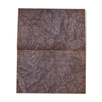 Old map of the Autun region of Château Chinon