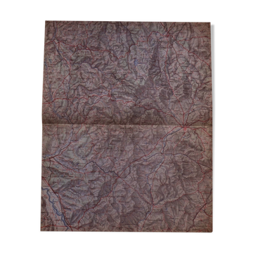 Old map of the Autun region Château Chinon