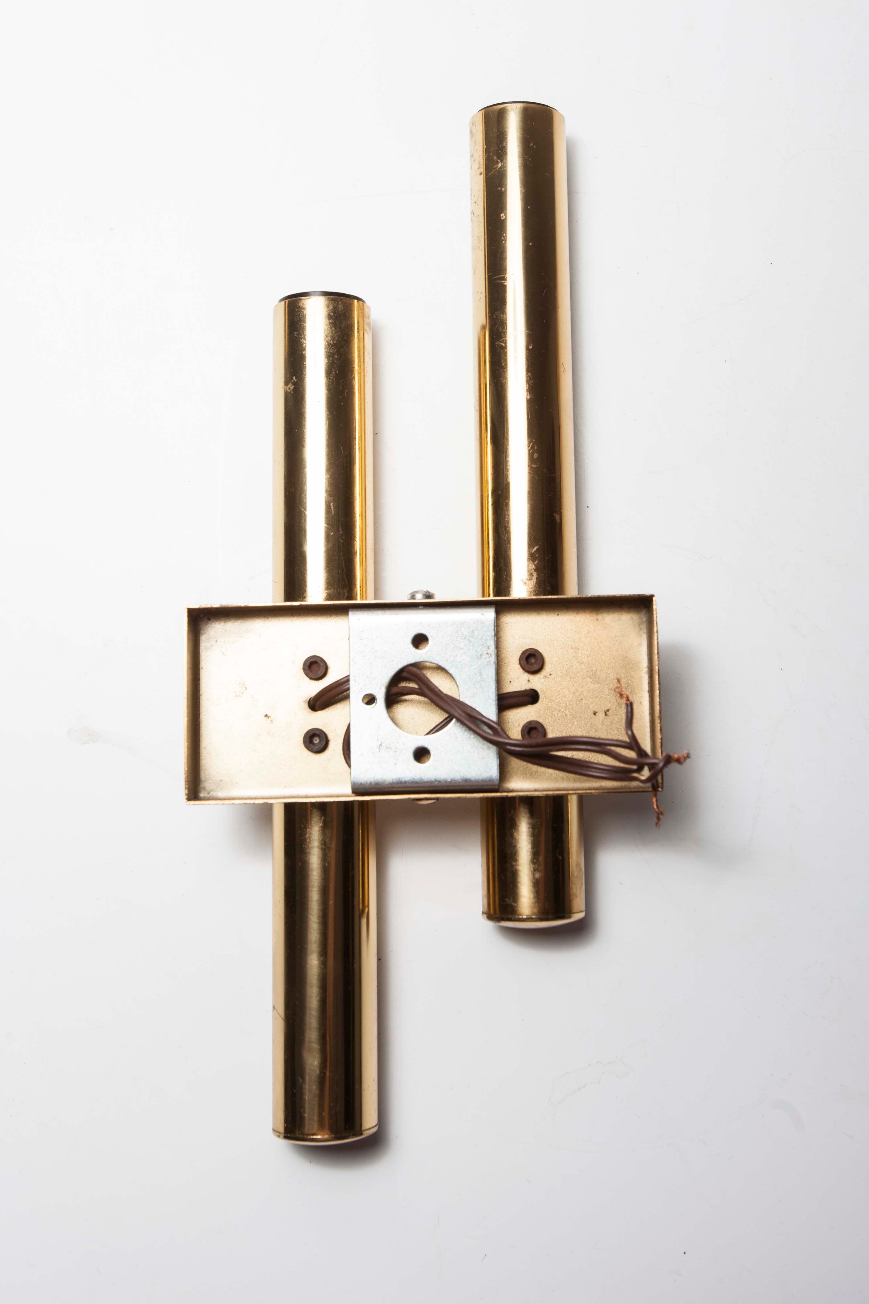 Lot of 4 golden wall lamps