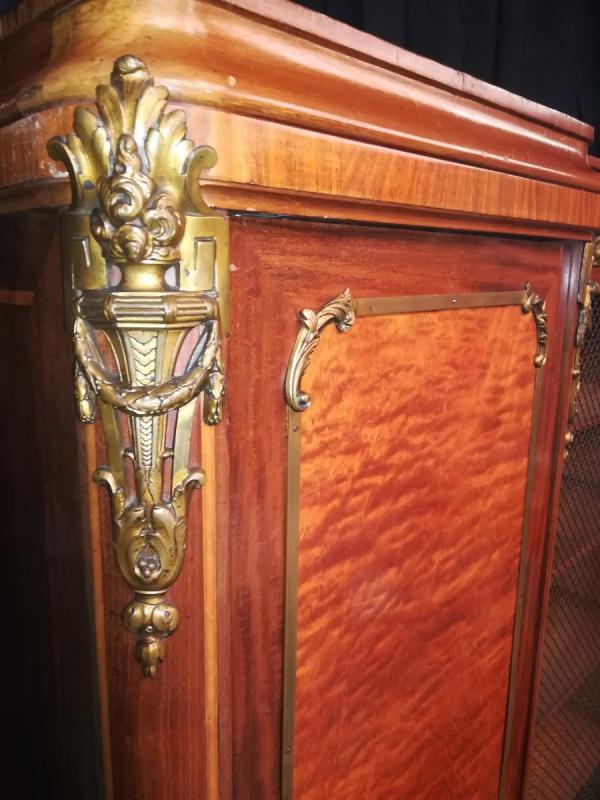 Louis XVI style bookcase in marquetry