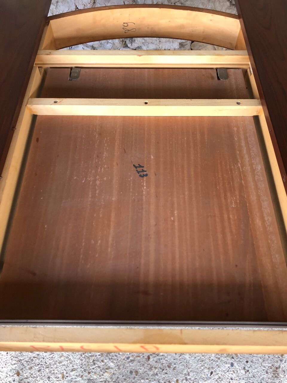 Mid-century dining table, vintage rosewood extension with butterfly extension table, 1960'