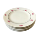 Lot of 6 plates a dessert langenthal Swiss porcelain decor pink flowers