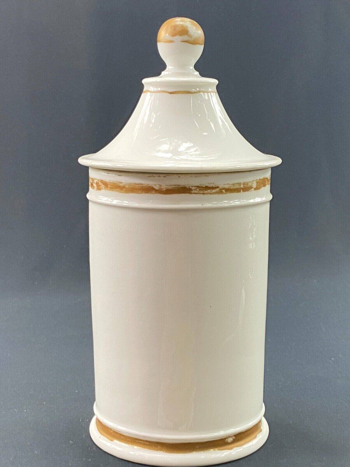 Old Paris 19th century porcelain medicine jar marked UNG:NUTRIT: