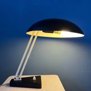 Vintage black flexible desk lamp by Hala, Bauhaus style