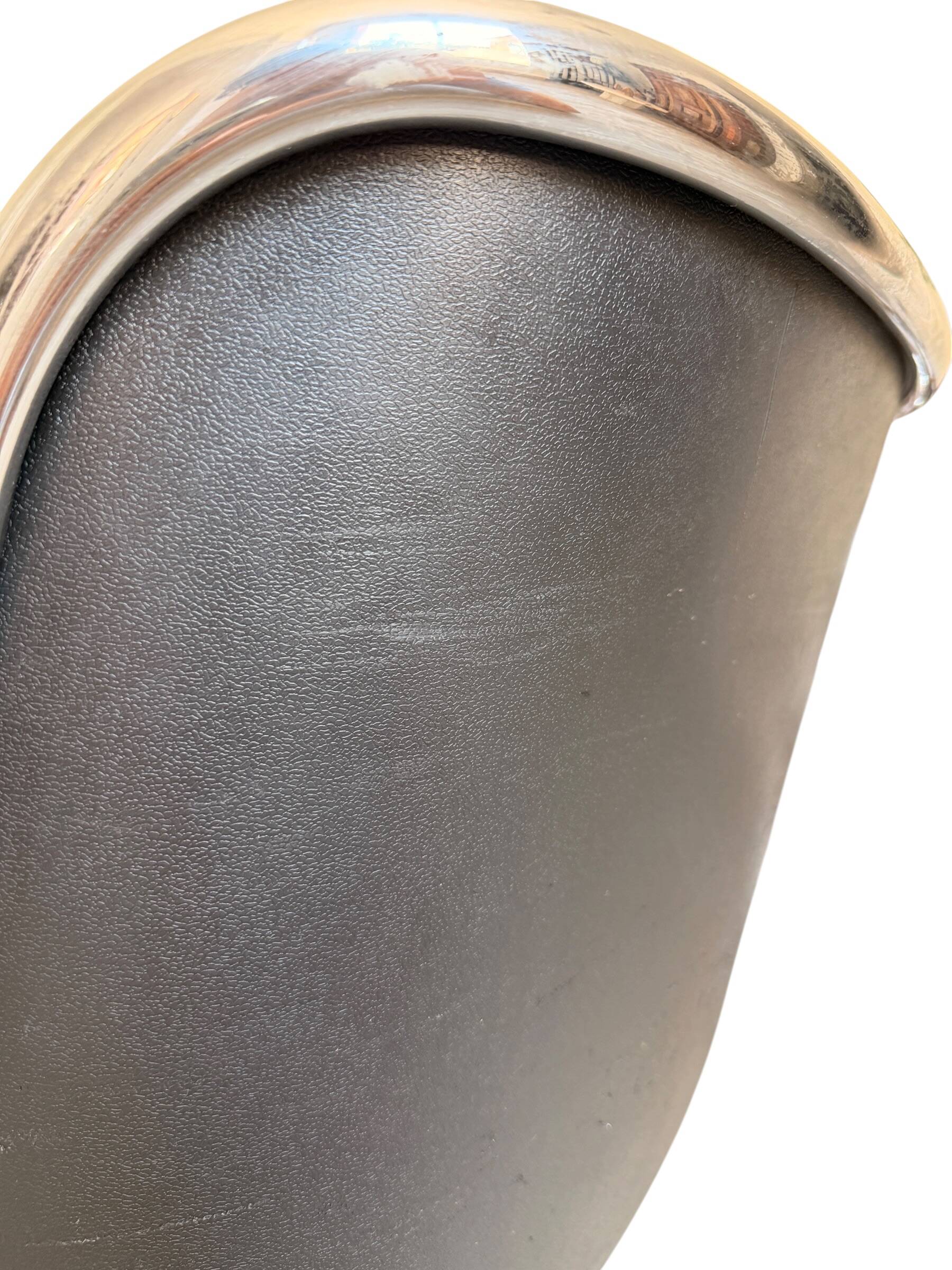 Charles Pollock Knoll Office Chair - Black Leather with Wheels