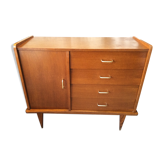 Commodity with 4 drawers and 1 vintage wooden door from the 1950s