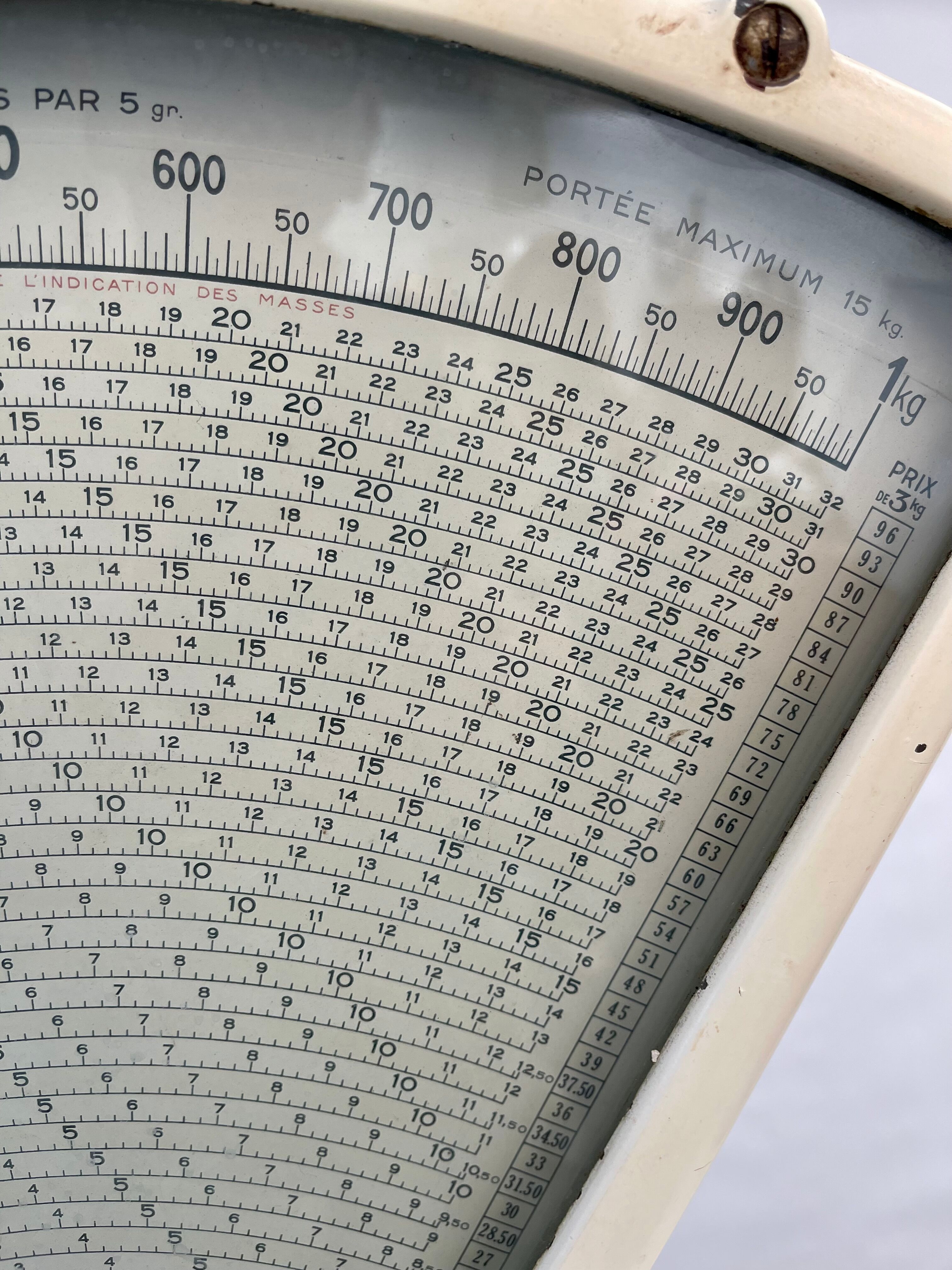 Antique double-sided scale grocery counter