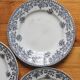3 flat ironware plates, "Jane" model, Saint Amand