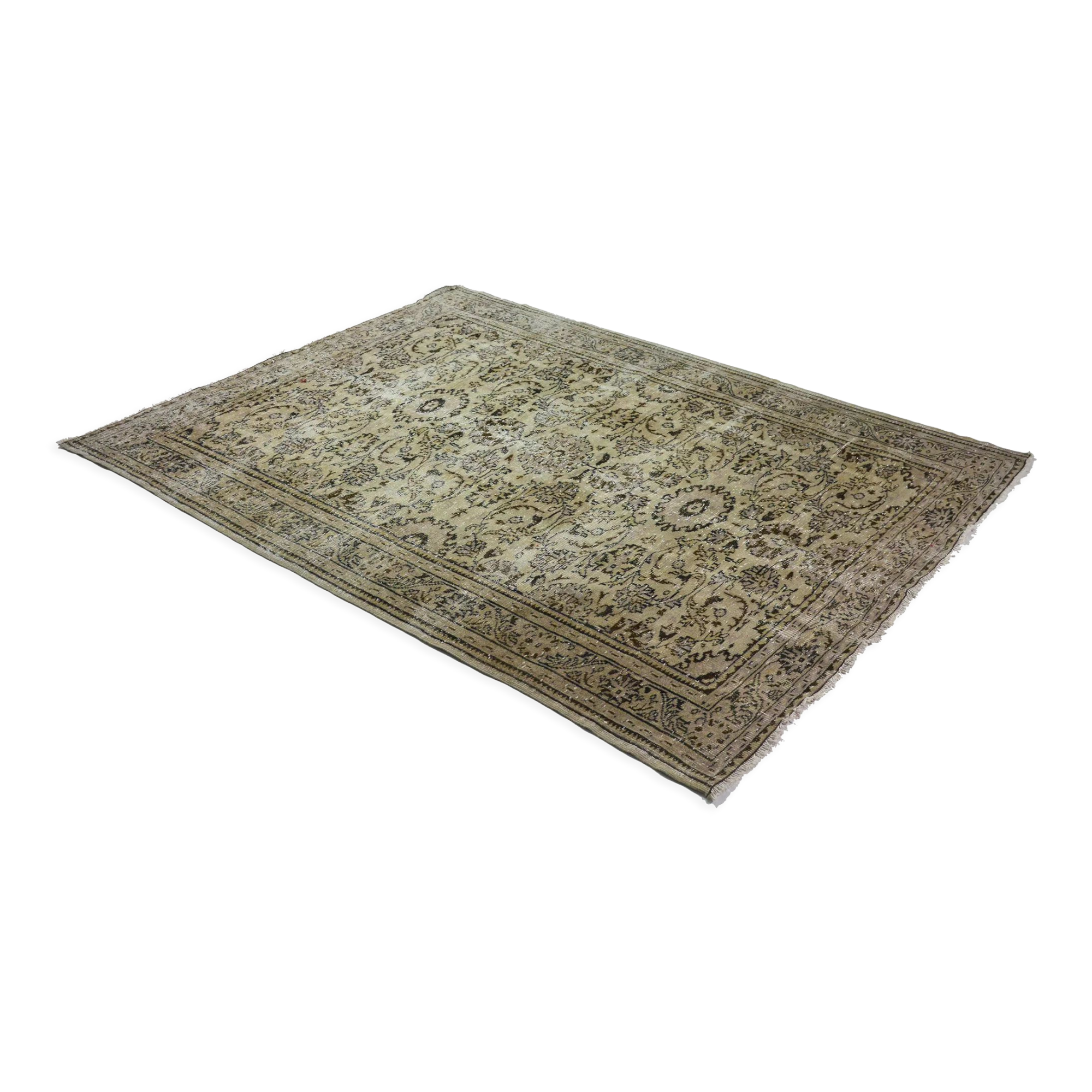 Anatolian handmade vintage rug 280 cm x 205 cm