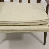 Scandinavian armchair 1960 curved armrests. Ref Cesaria