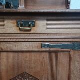 Art Nouveau Art Deco sideboard in blond walnut