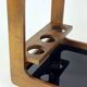 Mid Century Modern Wooden Bar Cart With Black Opaline Glass, 1960s