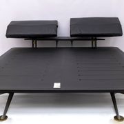 King Size double bed in brass and steel "Adia" by Paolo Piva for B&B, 1980s.