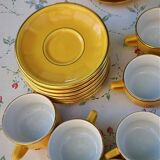 Yellow Apilco coffee service with golden borders