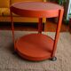 Table d'appoint à roulette / servante / desserte vintage orange - Kastilia