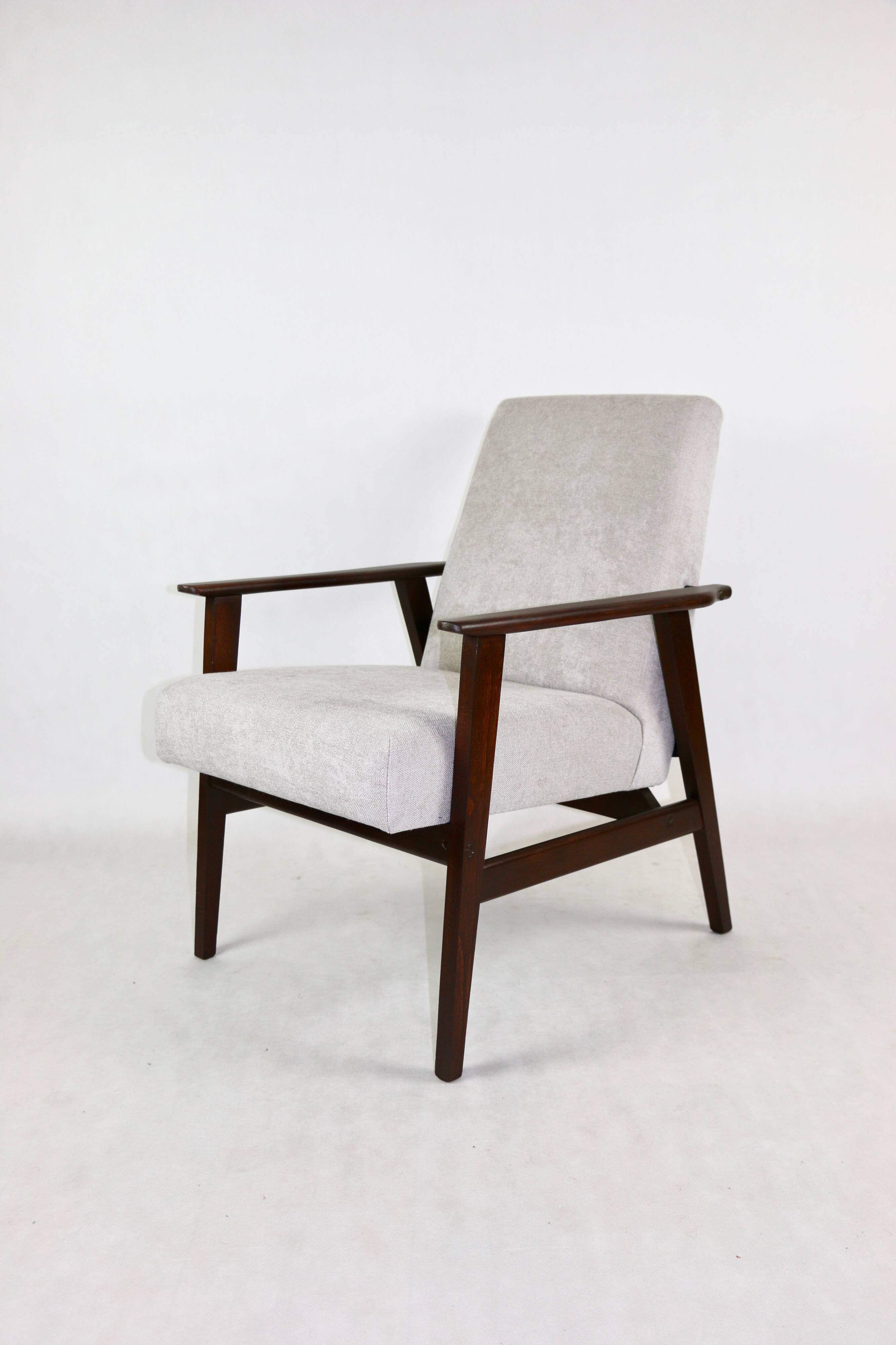 Fauteuil vintage Fox gris clair, années 1970