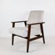 Fauteuil vintage Fox gris clair, années 1970