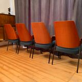 Ensemble de quatre chaises années 1960