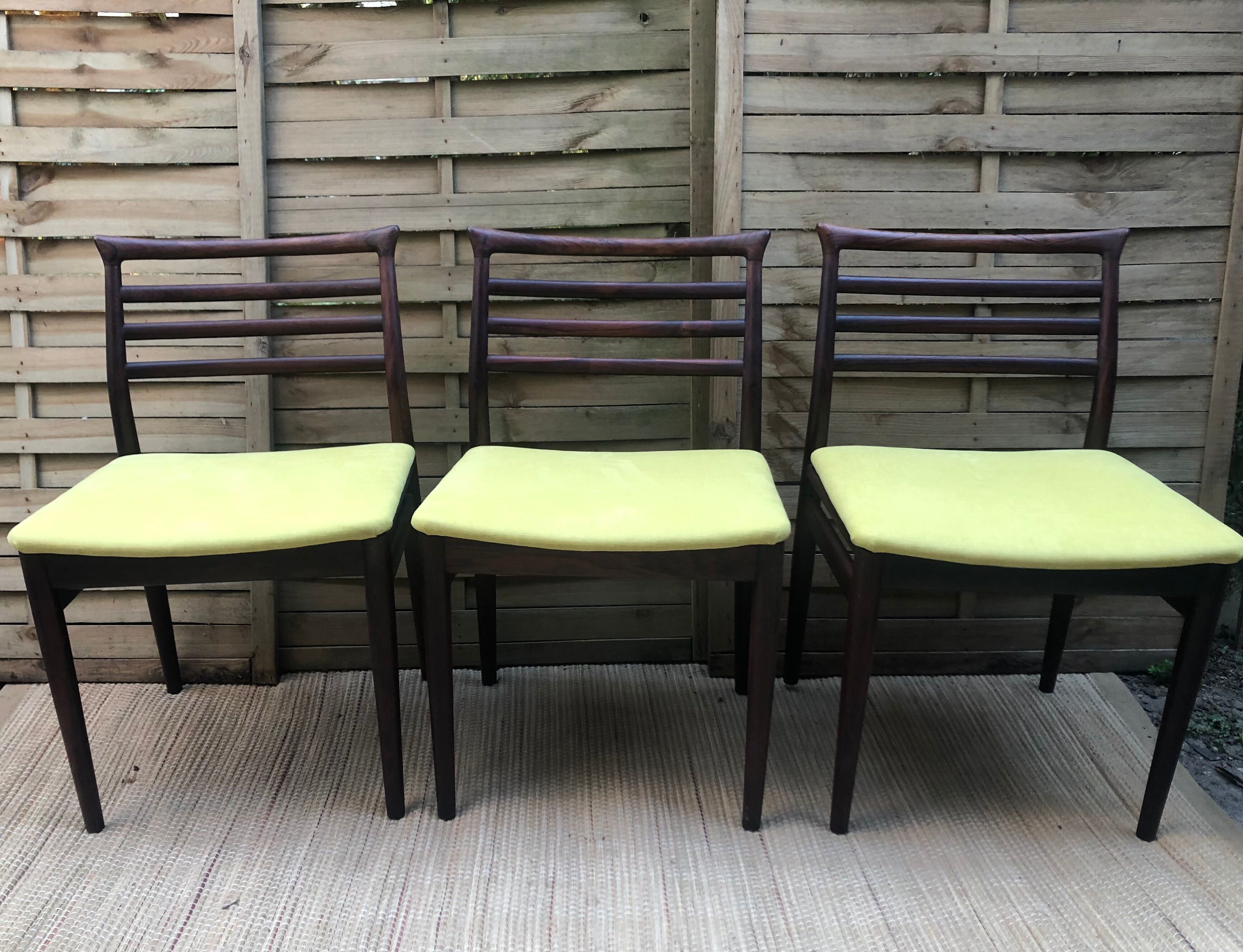 Rosewood chairs Erling Torvits by Søro Stolefabrik Scandinavian