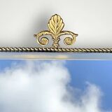 Antique Solid Brass Gilt Wall Mirror – 3.750 kg – Hollywood Regency