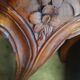 Fauteuil de bureau style Louis XV cuir et cannage