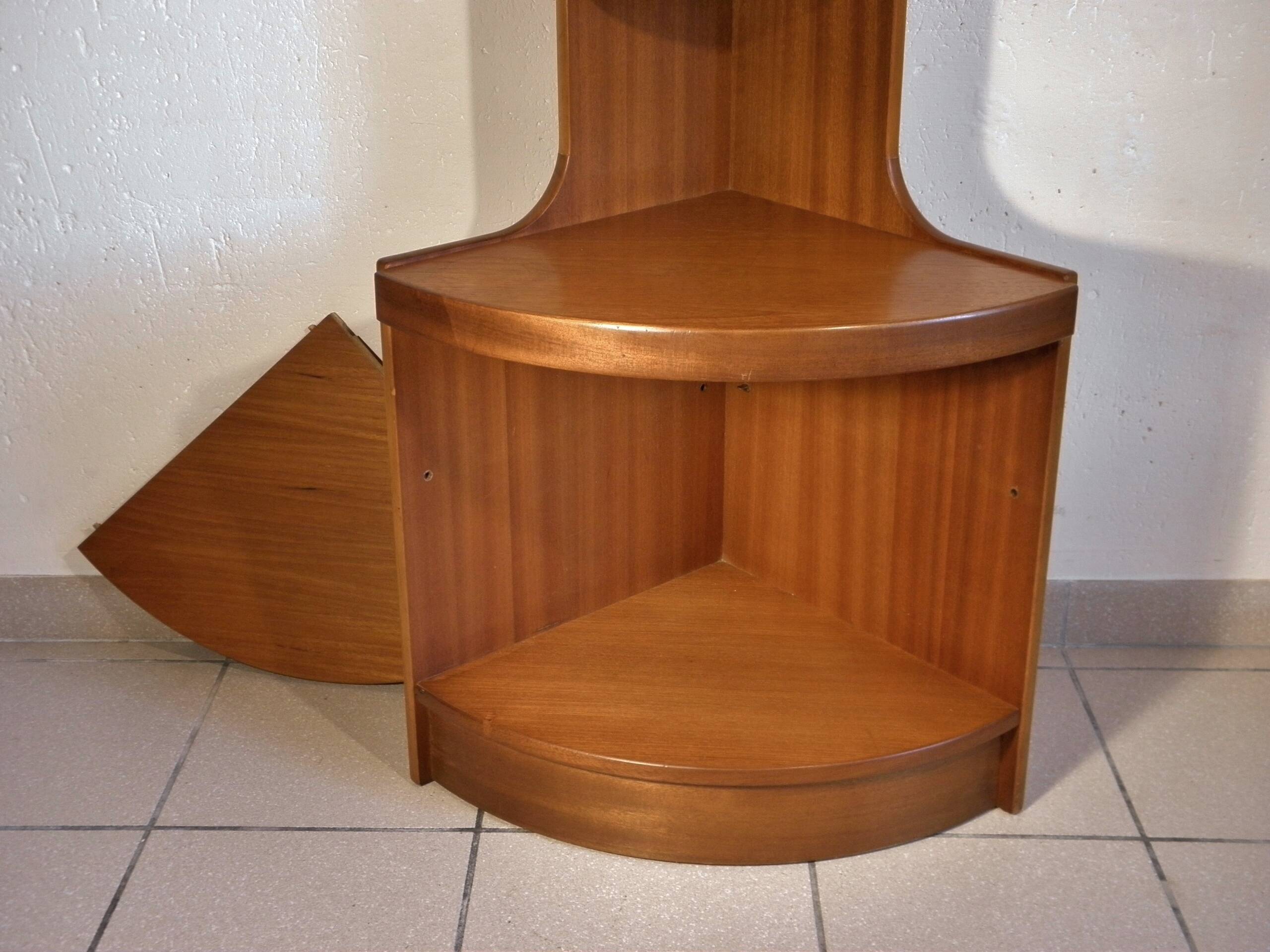 Furniture - corner shelf in teak 70s