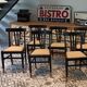 Lot de 6 chaises bistrot noir et bois
