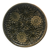 Small decorative chiseled ceramic plate